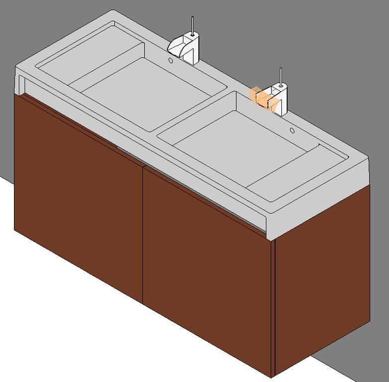 Double Washbasin 3D RFA Model