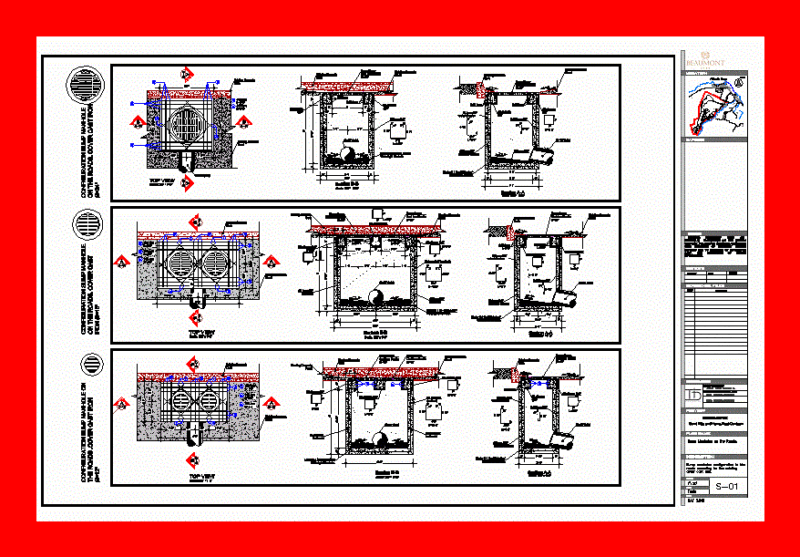 Drain Rainwater Drainage DWG Block for AutoCAD