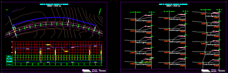 Drainage Ditches DWG Block for AutoCAD