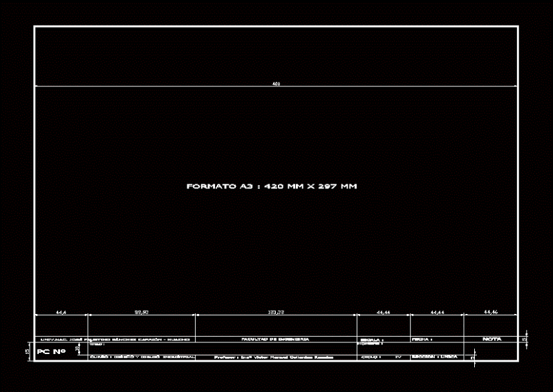 Drawing Format A3 DWG Block for AutoCAD