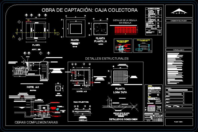 Drinking Water Catchment DWG Detail for AutoCAD