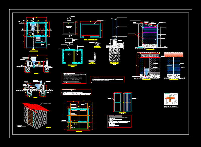 Dry Latrine DWG Section for AutoCAD