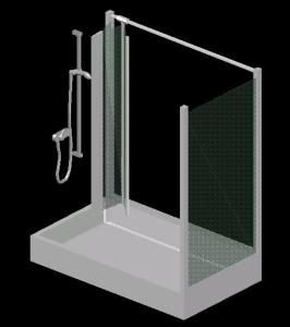 Dynamic Shower 3D DWG Model for AutoCAD