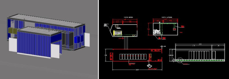 Electric Container DWG Block for AutoCAD