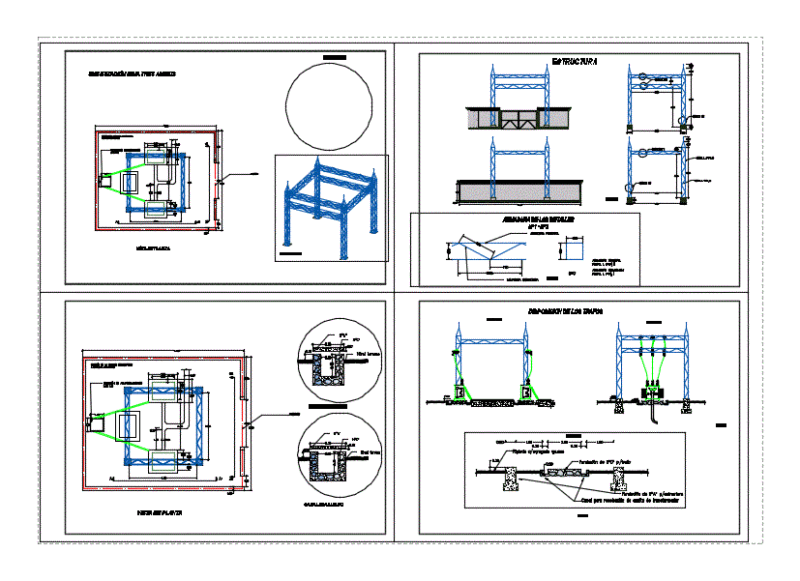 Electrical Sub Station Tower DWG Block for AutoCAD