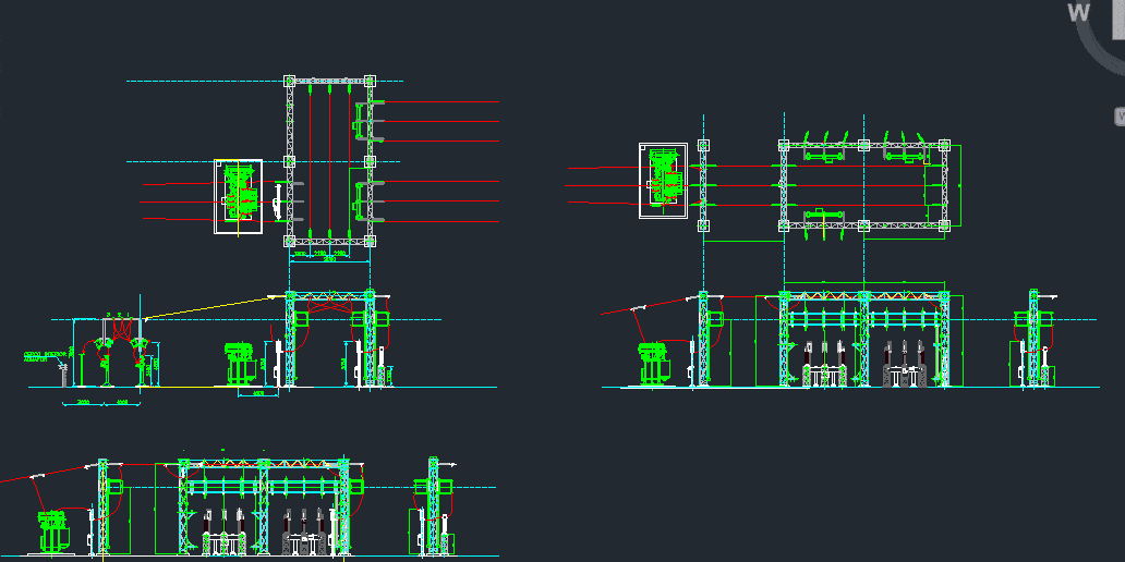 Electrical Substation, 110kv DWG Block for AutoCAD • Designs CAD