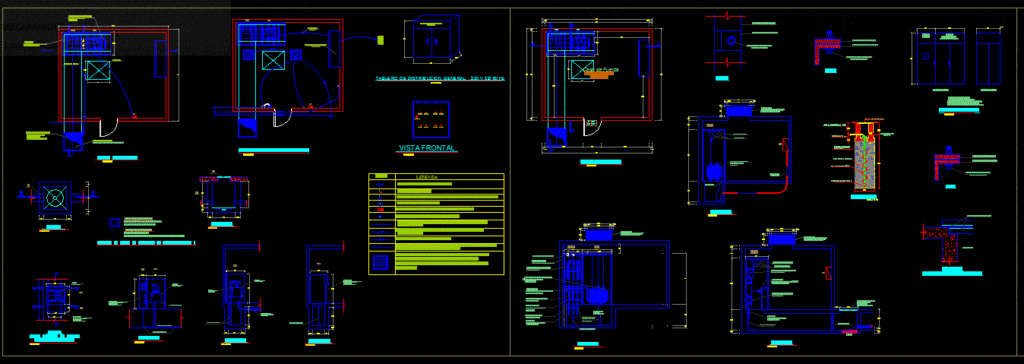 Electrical Substation Booth DWG Detail for AutoCAD