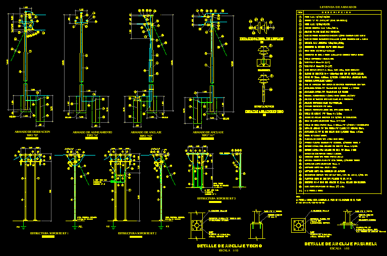 Electricity Details - Electric Pole DWG Detail for AutoCAD • Designs CAD