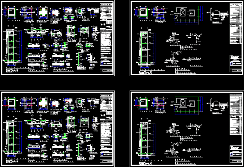 Elevated Tank 25m3 3D DWG Section for AutoCAD