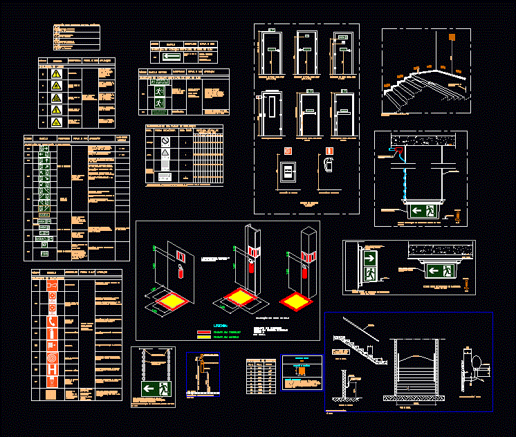 Exit Sign CAD Block