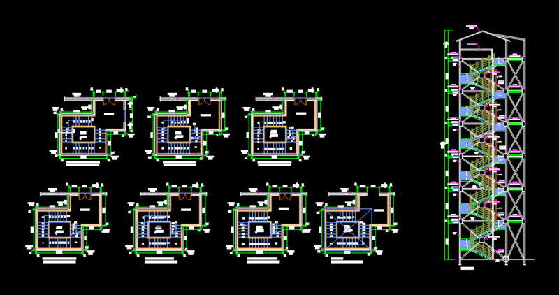 Emergency Exit Stairs DWG Detail for AutoCAD