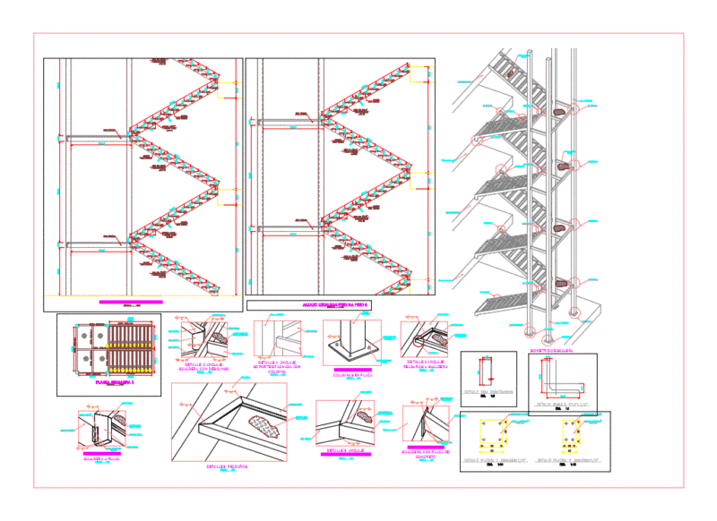 Emergency Staircase DWG Detail for AutoCAD