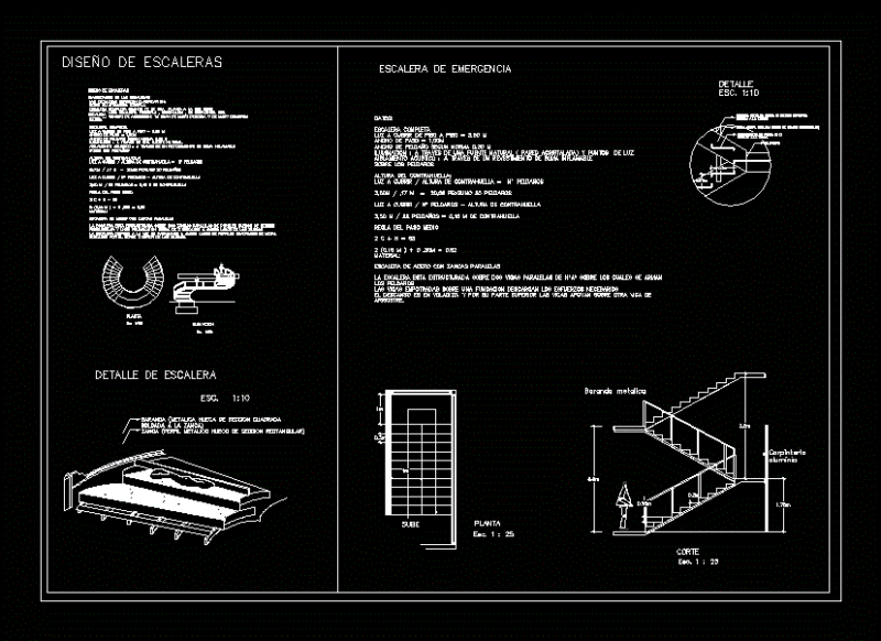 Emergency Stairs DWG Detail for AutoCAD