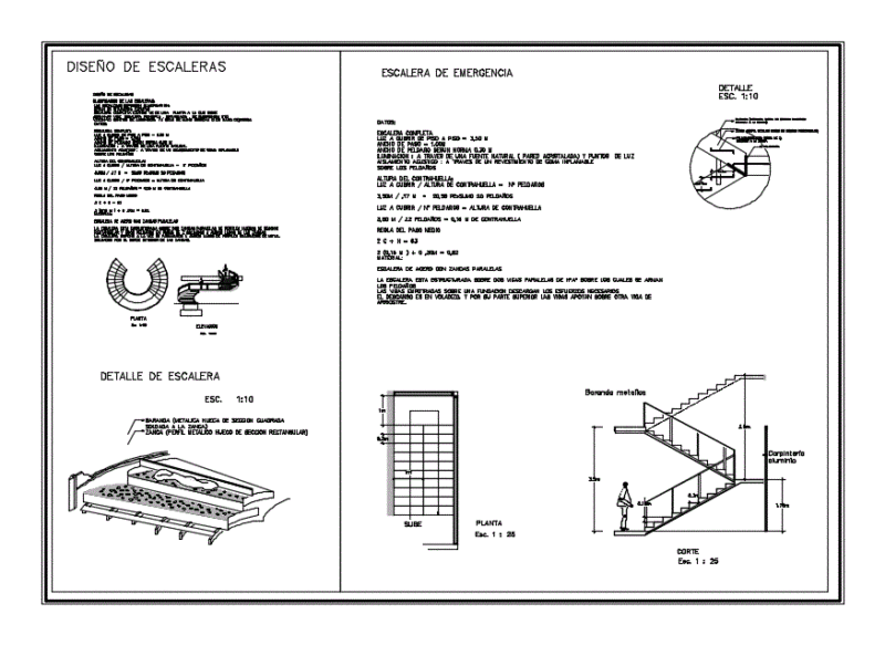 Emergency Stairs DWG Detail for AutoCAD