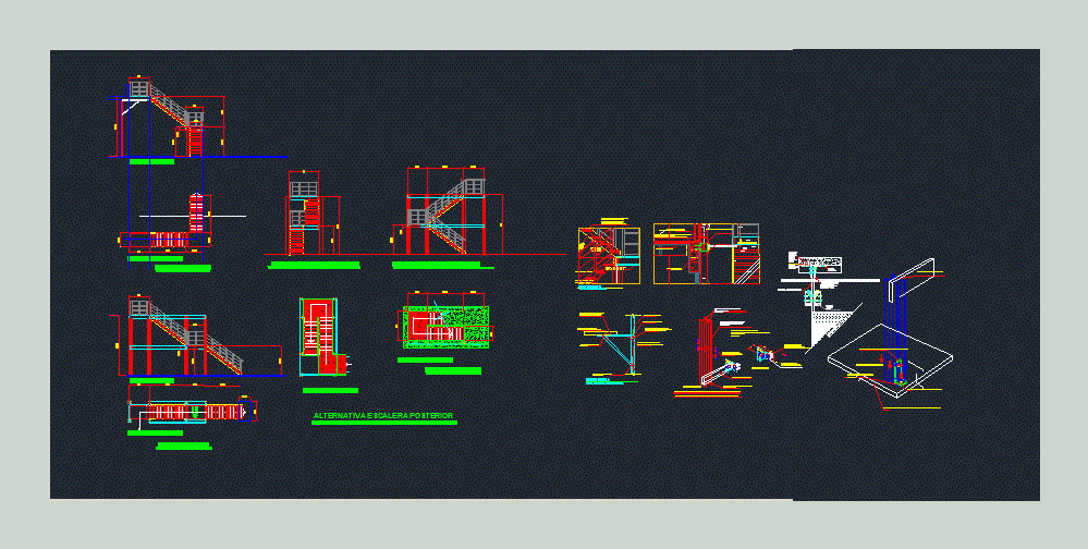 Emmergency Stair DWG Detail for AutoCAD • Designs CAD