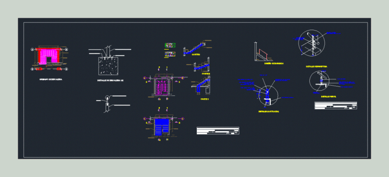 Escalera Hormigion DWG Section for AutoCAD