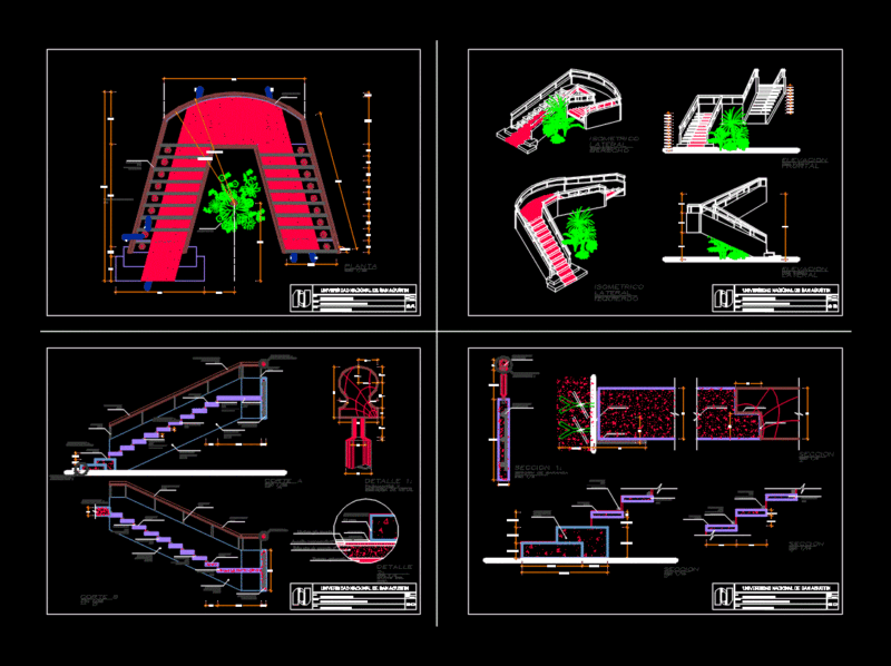 Escalera Hotel DWG Section for AutoCAD