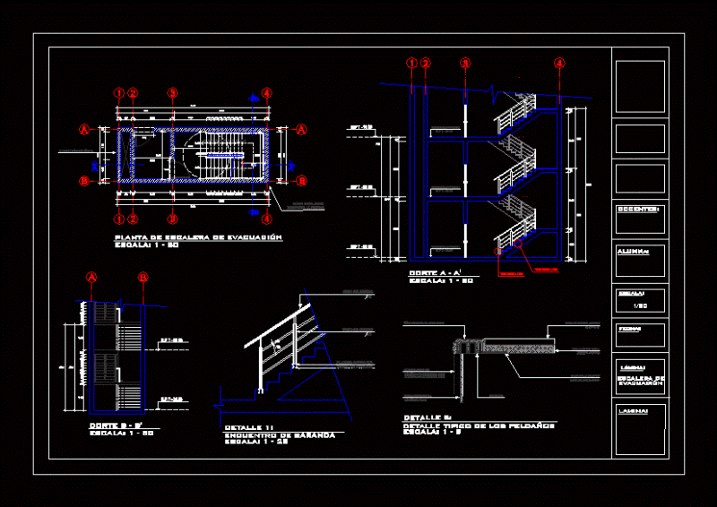 Evacuation Ladder DWG Detail for AutoCAD