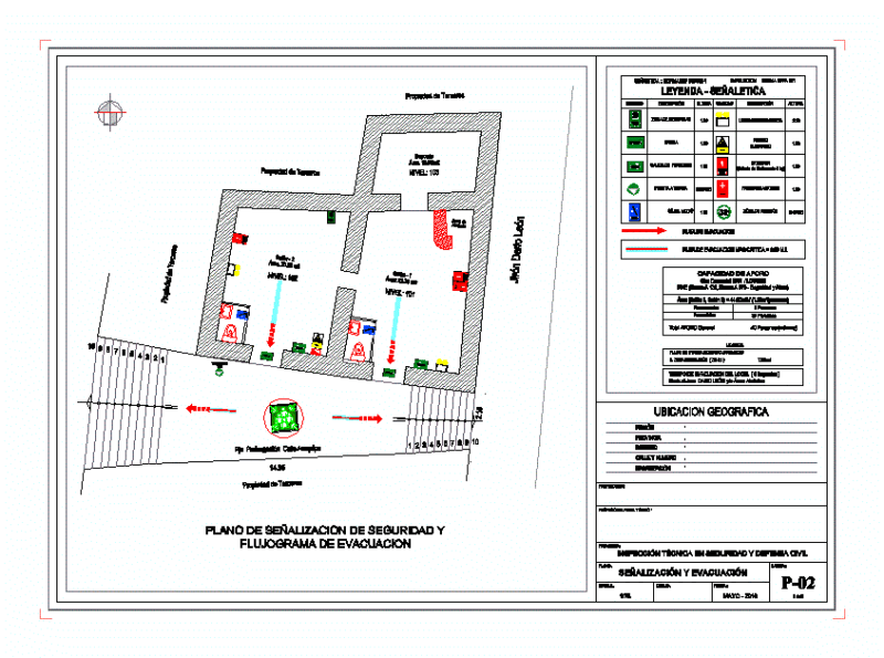 Evacuation Plan And Safety DWG Plan for AutoCAD