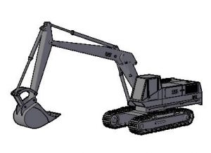 Excavator Cat 3D DWG Model for AutoCAD • Designs CAD