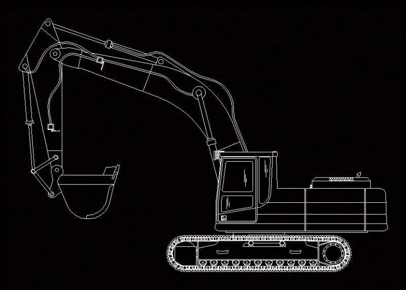 Excavator DWG Block for AutoCAD