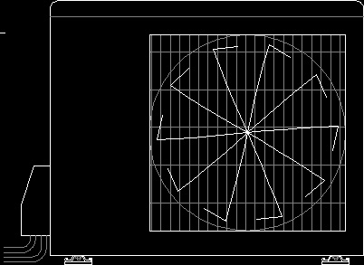 External Unit Split Type Air Conditioning DWG Block for AutoCAD