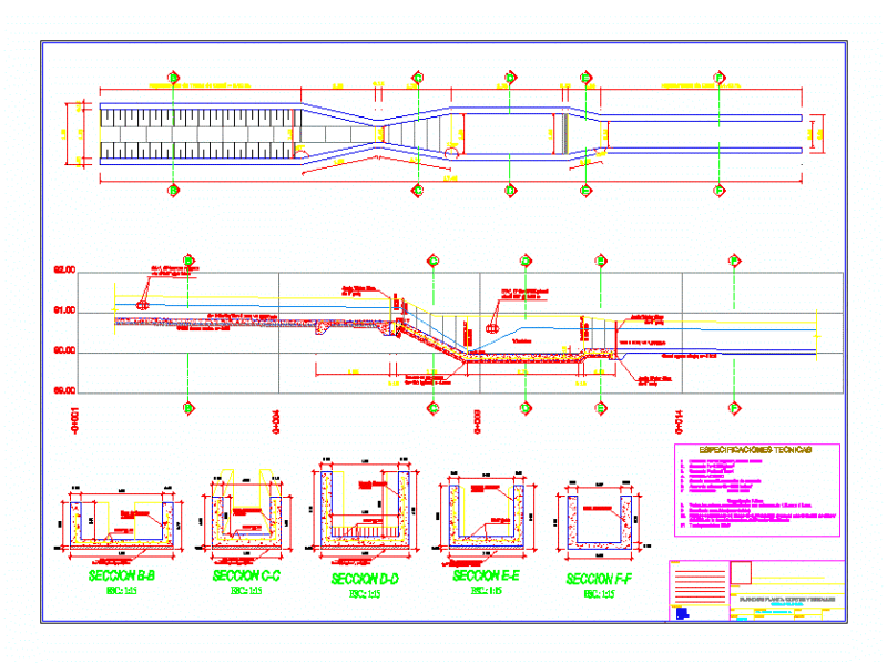 Falling Leaning; Hydraulics DWG Detail for AutoCAD