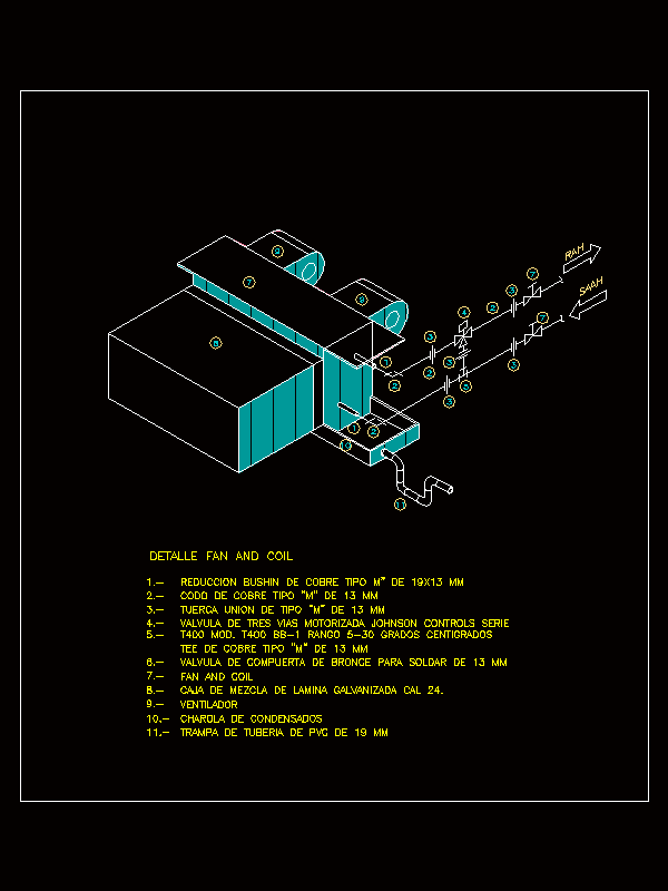 Fan Coil Unitautocad Free Cad Block Symbol And Cad