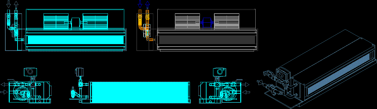 Fan Coil Unit Connection, Detail DWG Detail for AutoCAD • Designs CAD