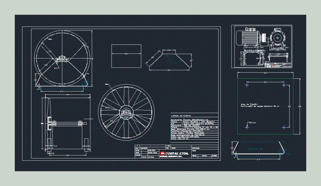 Fan Tube – Axial DWG Section for AutoCAD