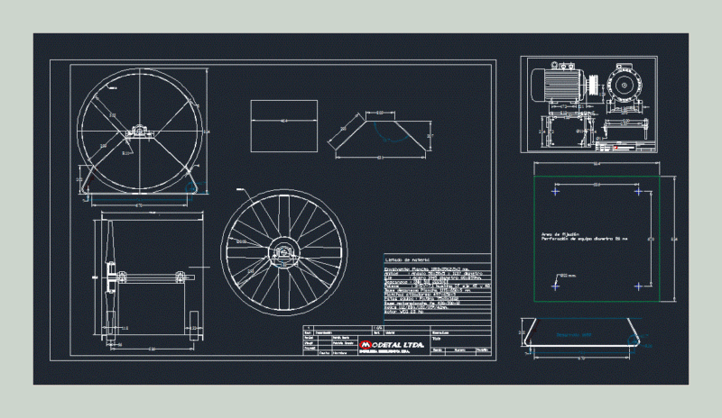 Fan Tube – Axial DWG Section for AutoCAD