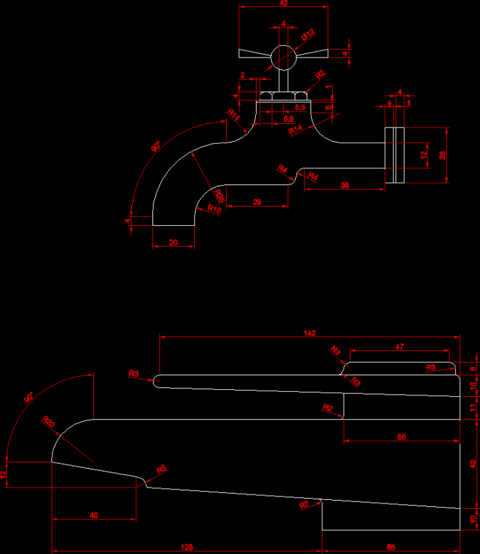 Faucets 2D DWG Block for AutoCAD