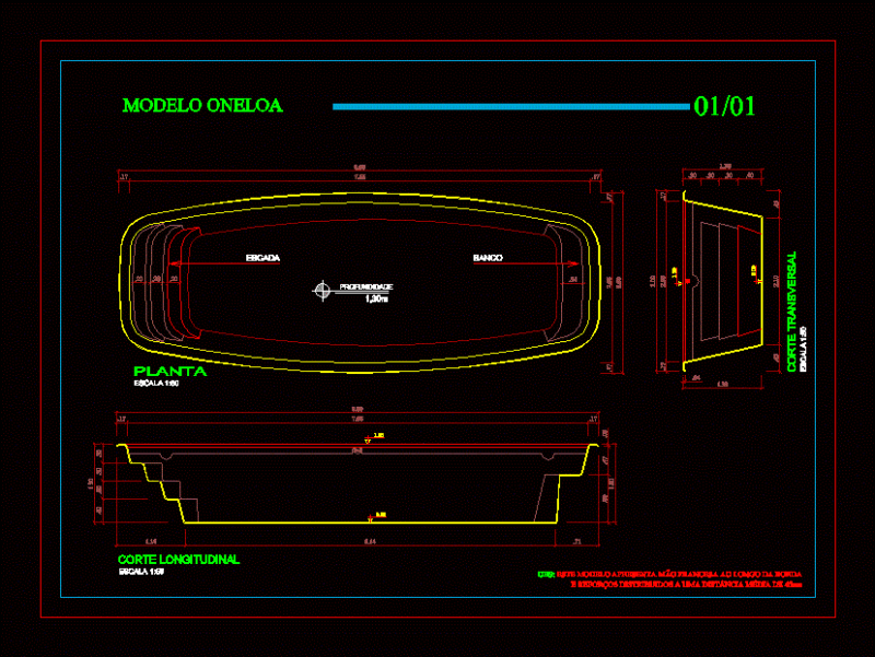 Fiberglass Pool 2D DWG Block for AutoCAD