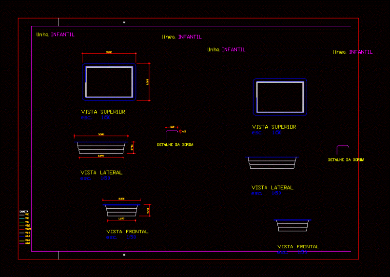 Fiberglass Pool 3; 2D DWG Block for AutoCAD