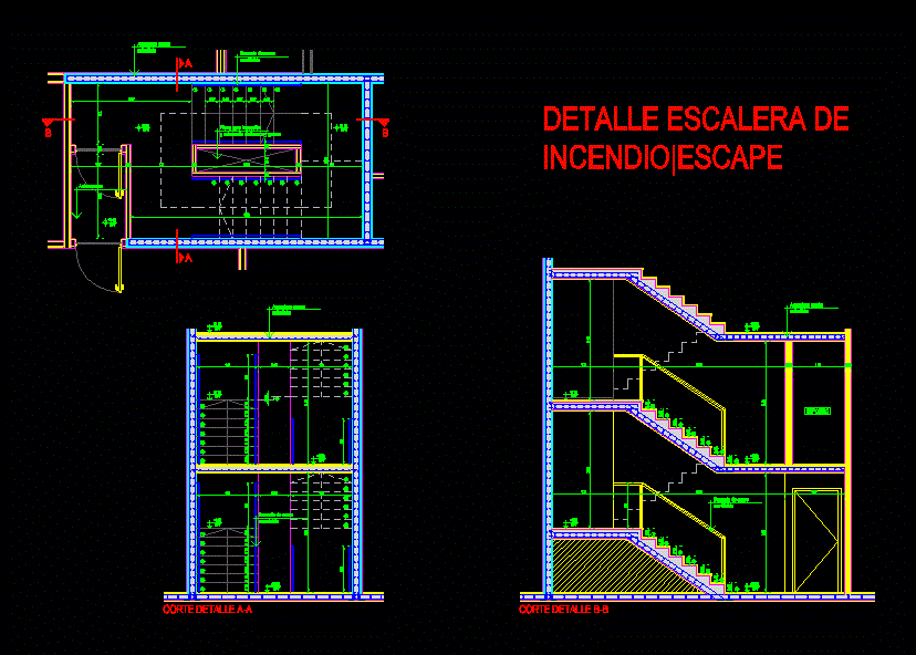 Fire Escape DWG Detail for AutoCAD • Designs CAD