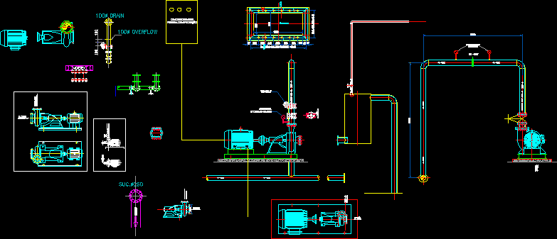 Fire Pump System DWG Block for AutoCAD • Designs CAD hot water heat piping diagrams 