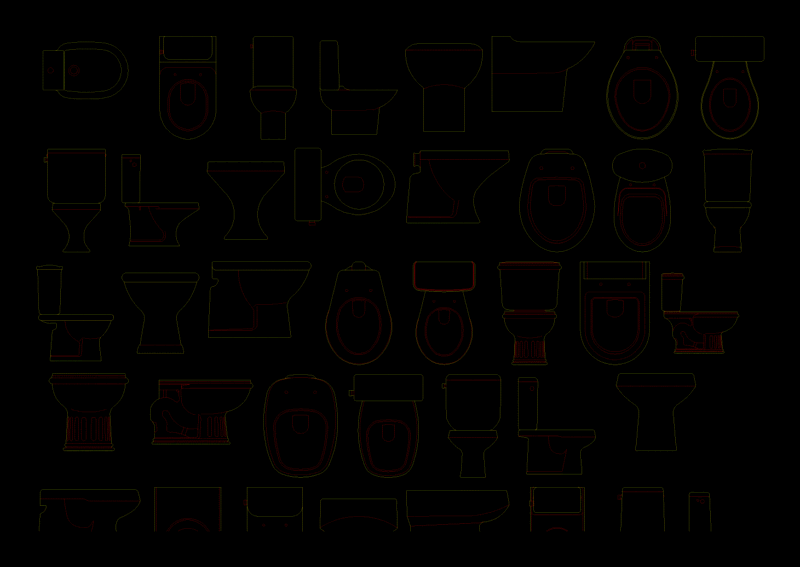 Fixtures 2D DWG Plan for AutoCAD