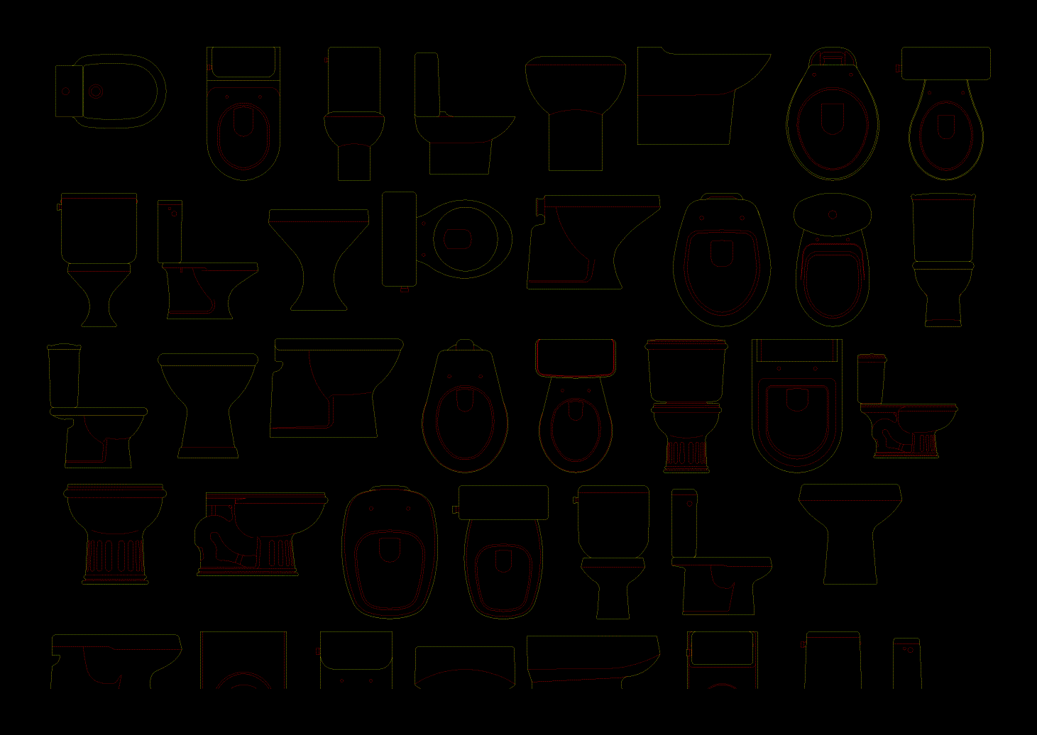 Мебель 2d в dwg