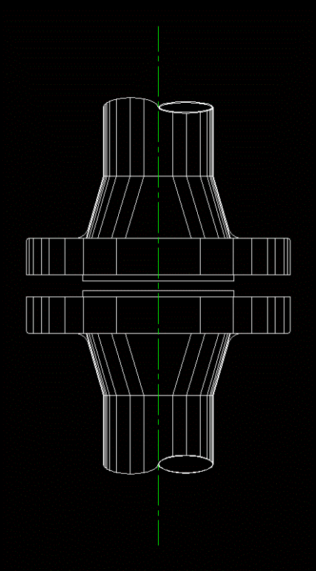 Flanged Joints 2D DWG Elevation for AutoCAD