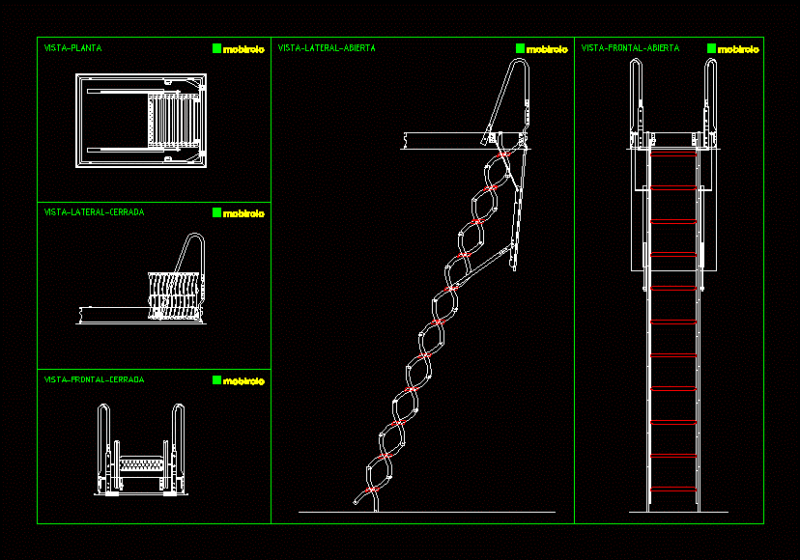 Folding DWG Block for AutoCAD