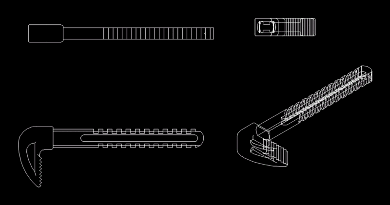Forging Movable Jaw DWG Block for AutoCAD