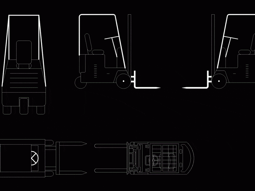 Forklift 2D DWG Plan for AutoCAD Designs CAD