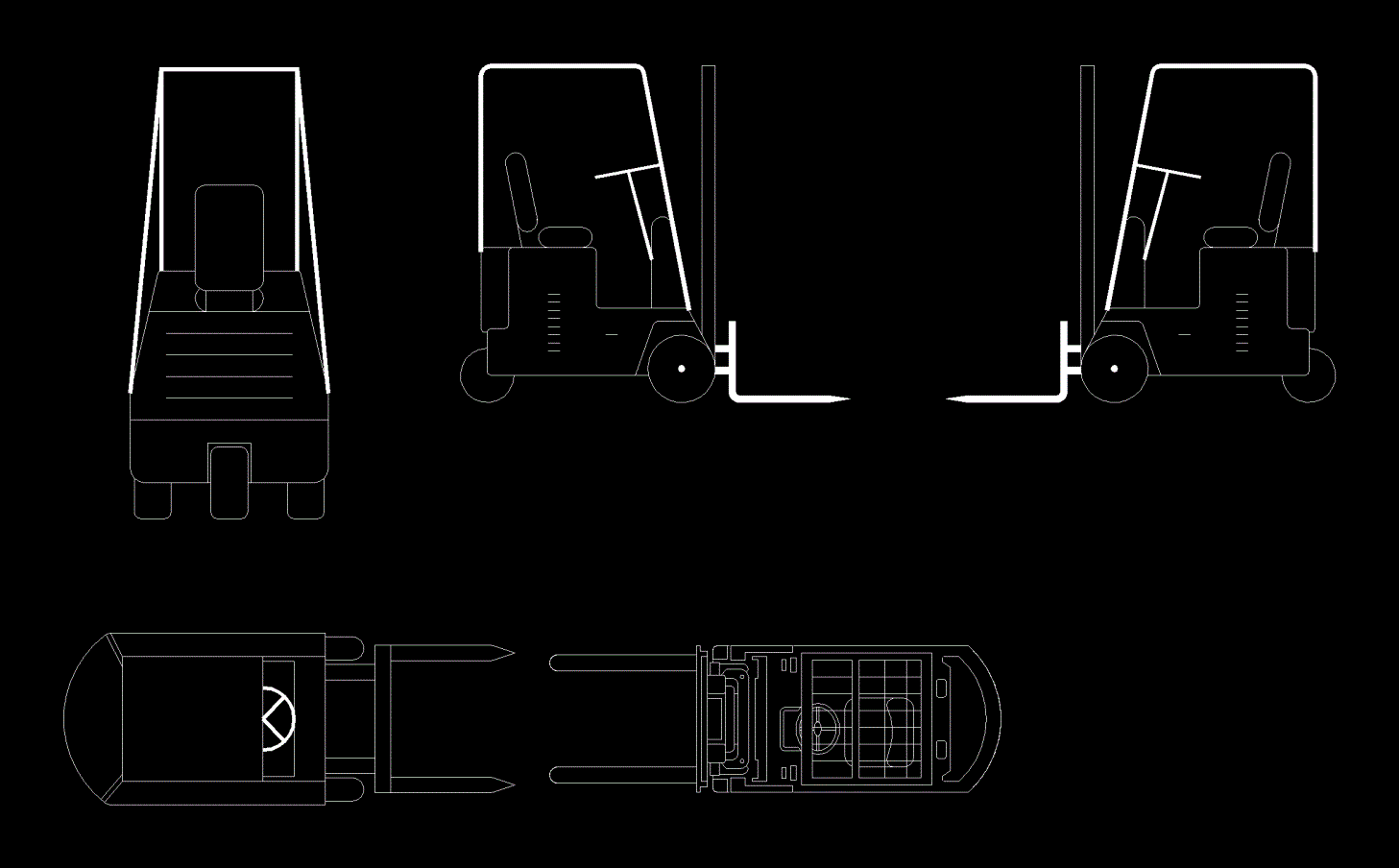 Forklift 2D DWG Plan for AutoCAD  Designs CAD 