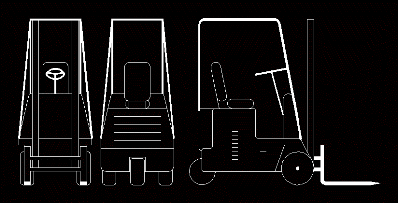 Forklift DWG Block for AutoCAD