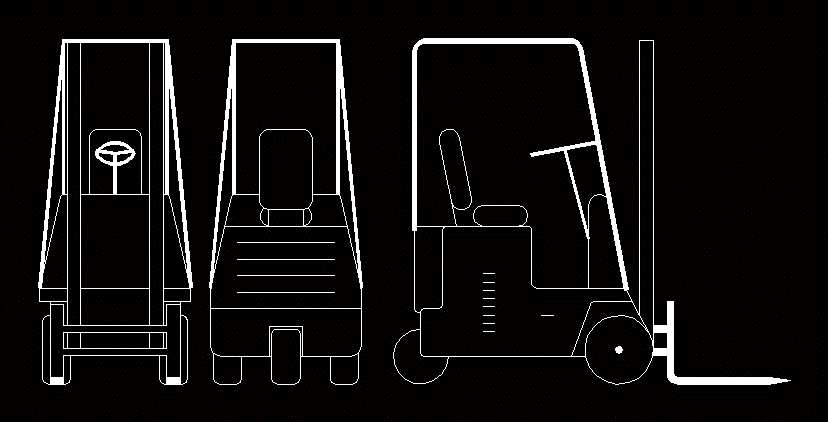 Forklift DWG Block for AutoCAD Designs CAD