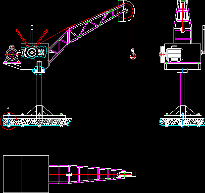 tower crane autocad block