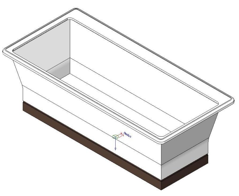 Freestanding Bathtub 3D DWG Model for AutoCAD