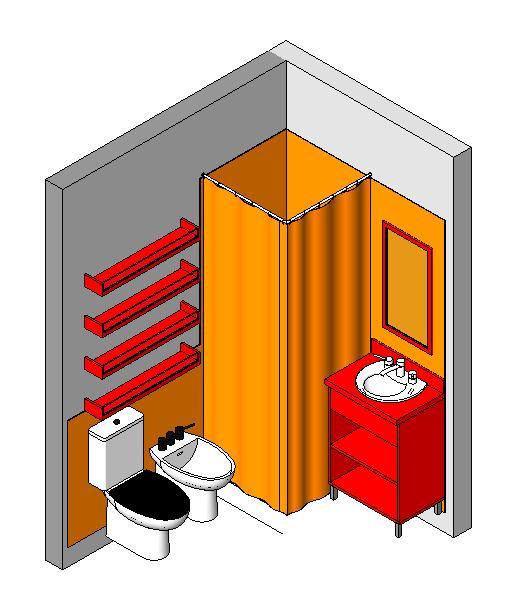 Full Bathroom 3D RVT Model for Revit