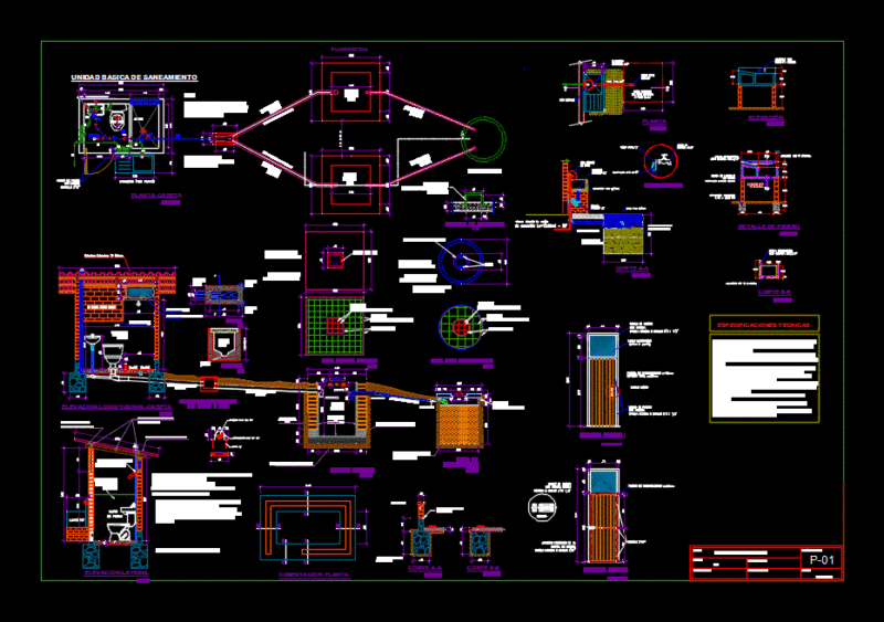 Full Map Latrine DWG Detail for AutoCAD