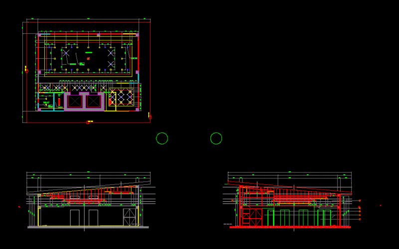 Function Hall – Section – Plant DWG Section for AutoCAD